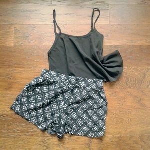 Printed Cotton Shorts w/ Pockets